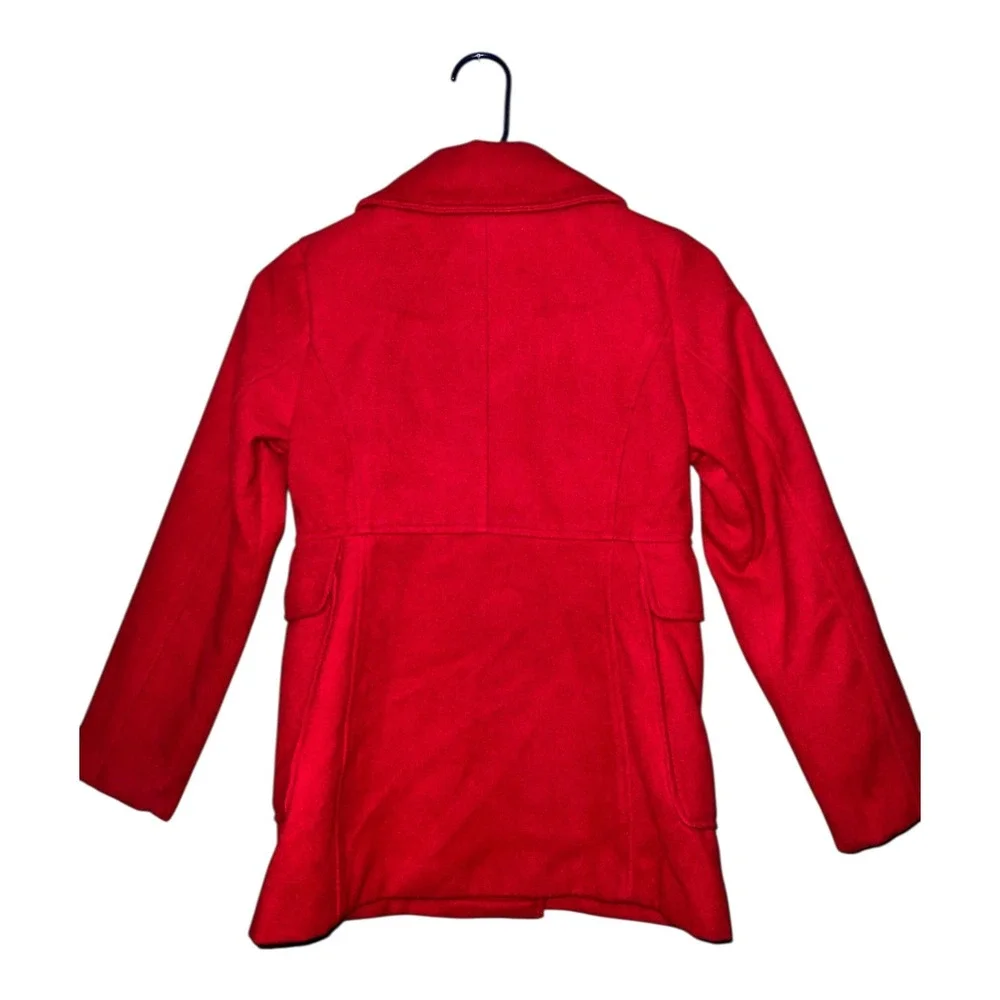 Roebuck & Co.‎ Kids Girls Red Double Breasted Pea Coat Size 14